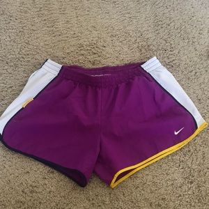multi colored nike pro dri fit shorts